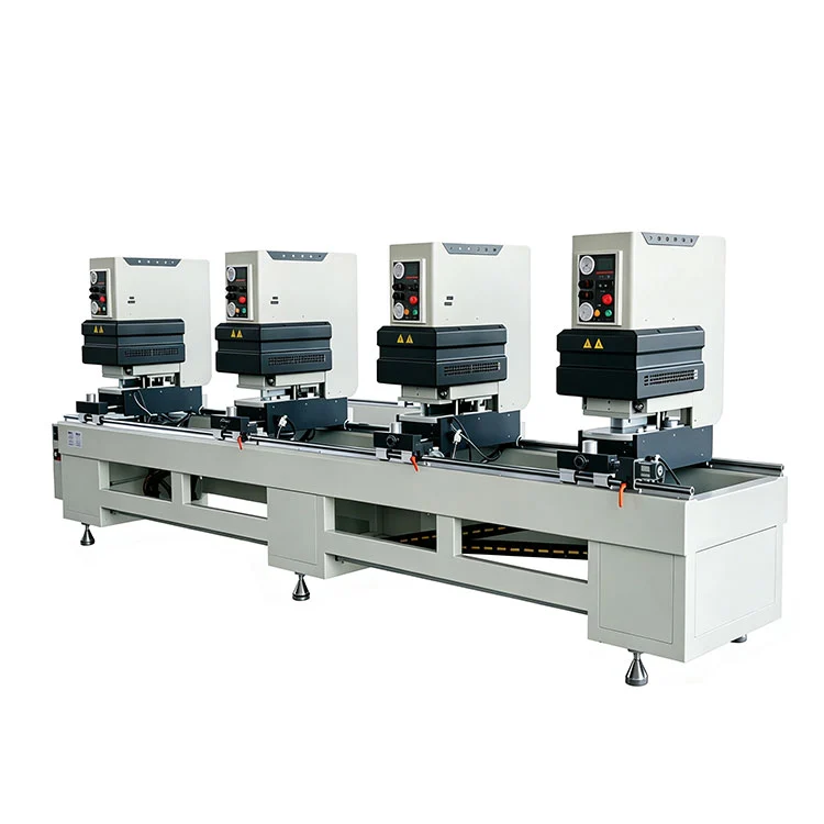 PVC UPVC koloretsua leiho profila soldadurarik gabeko makinak 4 bururekin